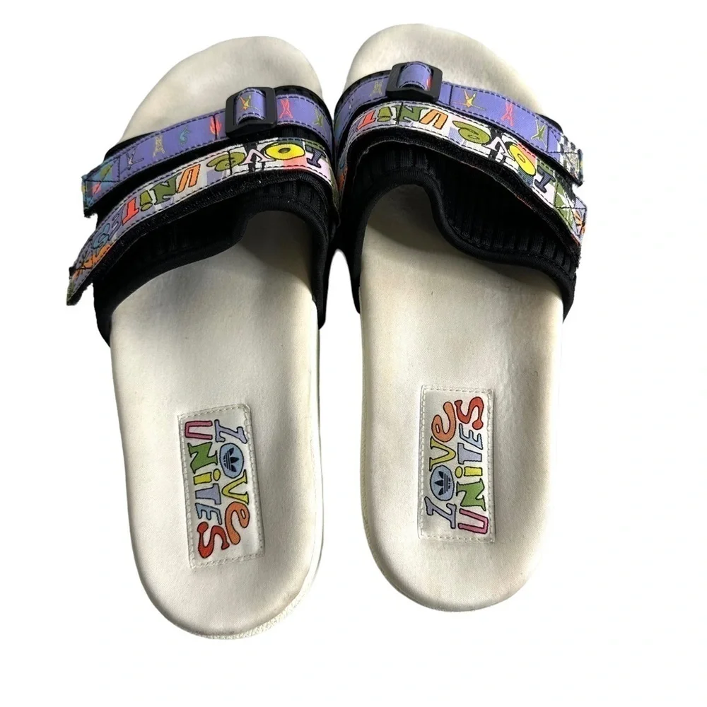 Adidas Originals Mens Adilette Pride 'Love Unites' Sandals Size 11 GW2411
